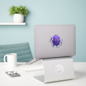 Sticker Calmar pourpre (Ordinateur portable sur le bureau)