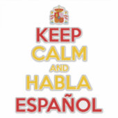Sticker Calme et Habla Español (Devant)