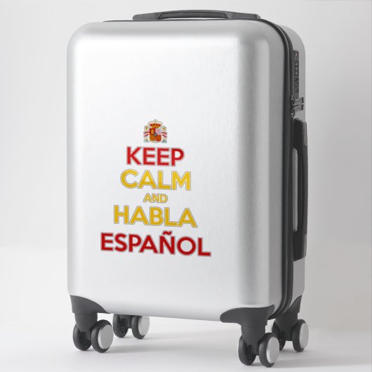 Sticker Calme et Habla Español (Sur valise)