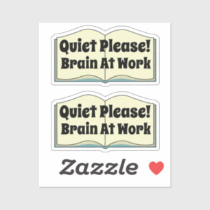 Sticker Calme S'Il Te Plaît ! Citation de livre amusant 2