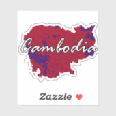 Sticker Cambodge (Feuille)