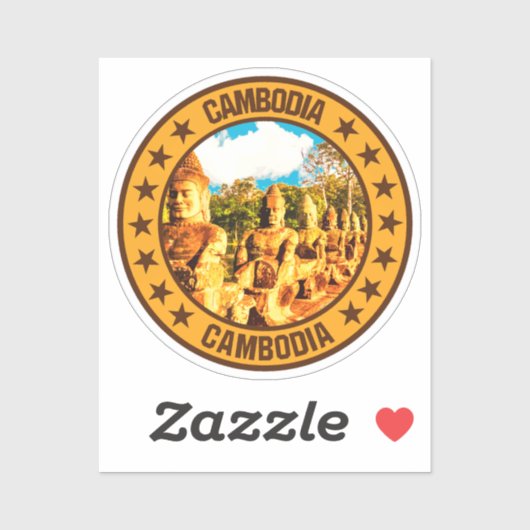 Sticker Cambodge (Feuille)