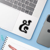 Sticker Cambodian Number 5 / Five / ៥ (Pram) Khmer Script (Ordinateur portable avec iPhone)
