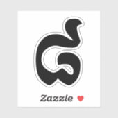 Sticker Cambodian Number 8 / Eight / ៨ (Pram Bei) Khmer (Feuille)