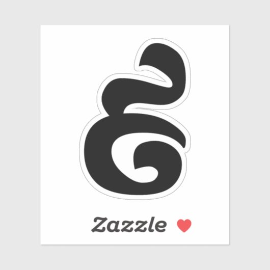 Sticker Cambodian Number 9 / Nine / ៩ (Pram Buen) Khmer (Feuille)