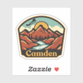 Sticker Camden, Delaware (Feuille)