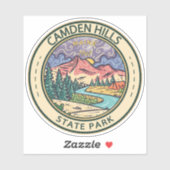 Sticker Camden Hills State Park Maine Badge (Feuille)