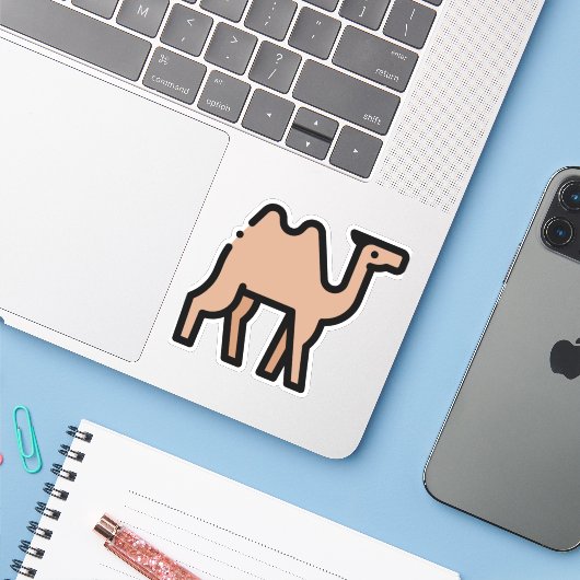 Sticker Camel (Ordinateur portable avec iPhone)
