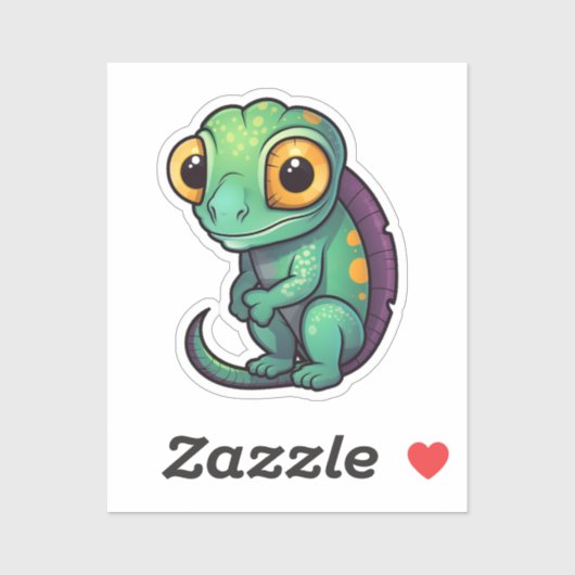 Sticker Caméléon de dessin (Feuille)