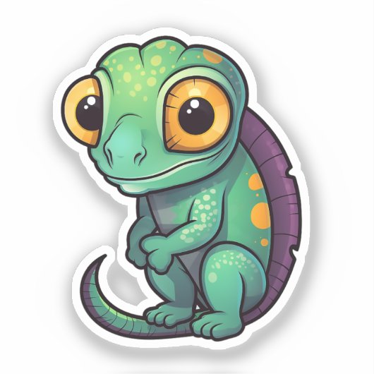 Sticker Caméléon de dessin (Recto)