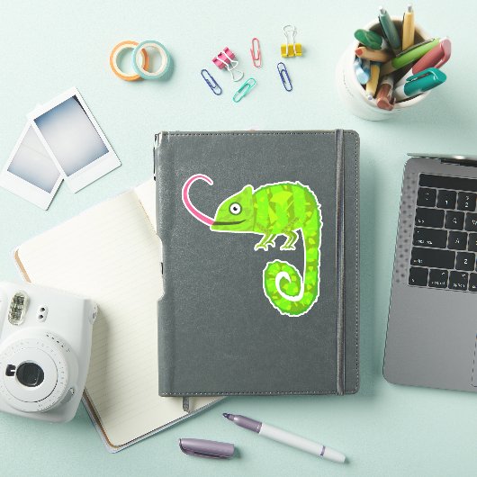 Sticker Caméléon vert mignon (Couverture iPad)