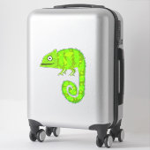 Sticker Caméléon vert mignon (Sur valise)