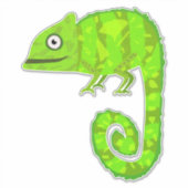 Sticker Caméléon vert mignon (Devant)