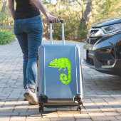 Sticker Caméléon vert mignon (Valise Insitu)