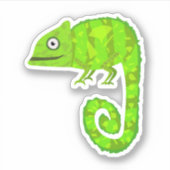 Sticker Caméléon vert mignon (Devant)
