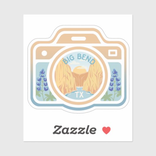 Sticker Caméra Big Bend Texas (Feuille)