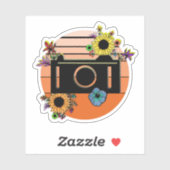 Sticker Caméra florale (Feuille)