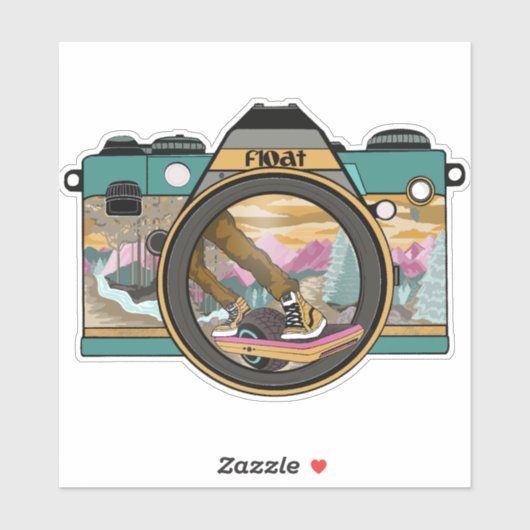 Sticker Camera Nature (Feuille)