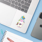 Sticker Caméra Unicorn (Ordinateur portable avec iPhone)