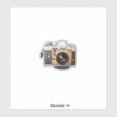 Sticker caméra vintage (Feuille)