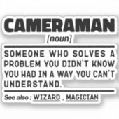 Sticker Cameraman Noun Caméra Cool Photographie Lover Fuun (Recto)