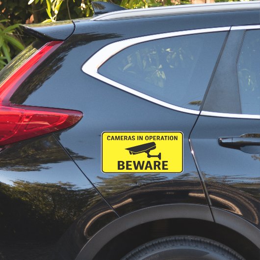 Sticker Cameras in Operation Beware Security Sign (Coté voiture)