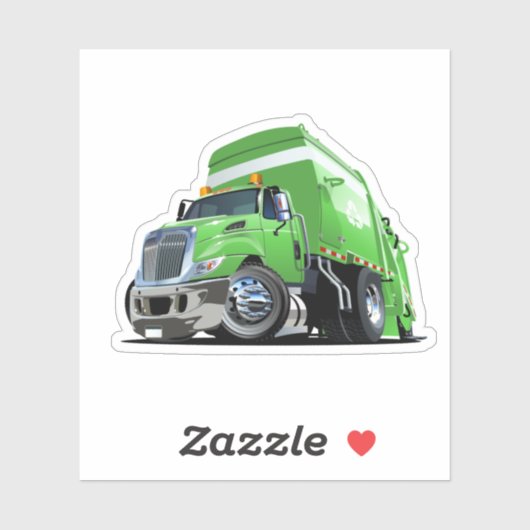 Sticker Camion à ordures de dessin (Feuille)
