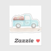 Sticker Camion Citrouille Automne (Feuille)