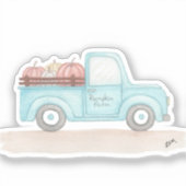 Sticker Camion Citrouille Automne (Recto)