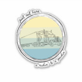 Sticker Camion, Conduite de camion, semi-camion, coucher d (Devant)