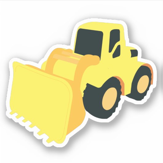 Sticker Camion de construction de chargeur frontal (Devant)