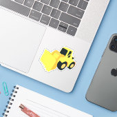 Sticker Camion de construction de chargeur frontal (Ordinateur portable avec iPhone)