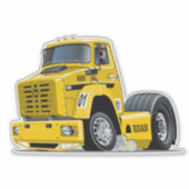 Sticker camion de course de dessin animé (Devant)