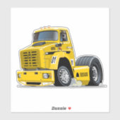 Sticker camion de course de dessin animé (Feuille)