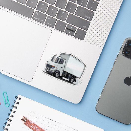 Sticker Camion de dessin (Ordinateur portable avec iPhone)