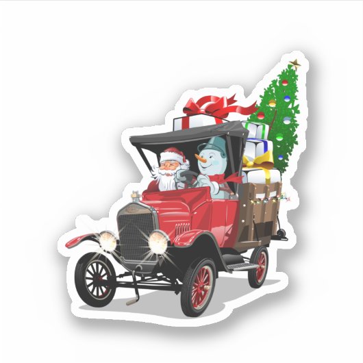 Sticker Camion de Noël (Devant)