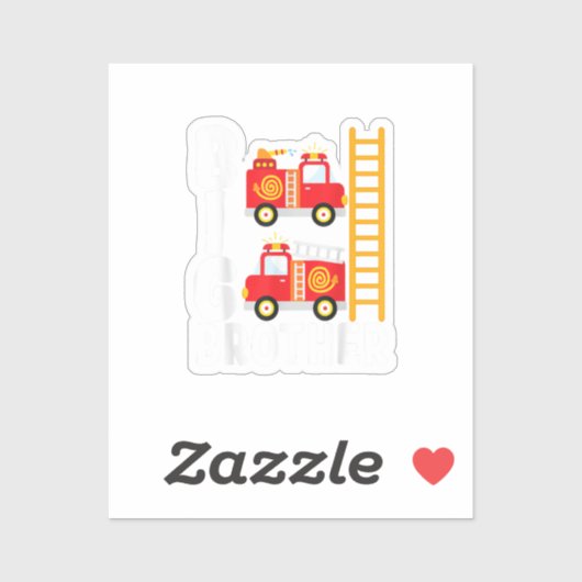 Sticker Camion de pompiers pour garçons thème de pompier g (Feuille)