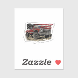 Sticker Camion de première génération camion vintage camio