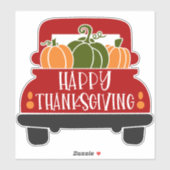 Sticker Camion de Thanksgiving (Feuille)
