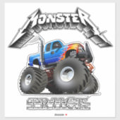 Sticker Camion monstre de dessin animé (Feuille)