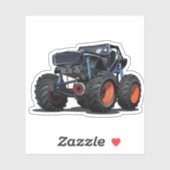 Sticker Camion monstre de dessin animé (Feuille)