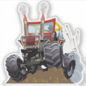 Sticker Camion monstre de dessin animé (Devant)