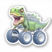 Sticker Camion monstre Dinosaur t-Rex (Devant)