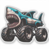 Sticker Camion Monstre Requin  (Devant)