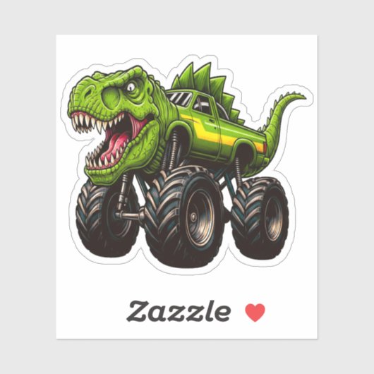 Sticker Camion Monstre T-Rex (Feuille)