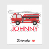 Sticker Camion rouge personnalisé (Feuille)