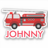 Sticker Camion rouge personnalisé (Devant)