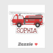 Sticker Camion rouge personnalisé (Feuille)