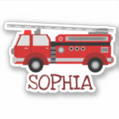 Sticker Camion rouge personnalisé (Devant)