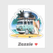Sticker Camionnette de dessin animé (Feuille)